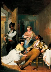 Mujeres visitando a un torero