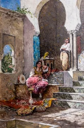 Les Belles du harem (óleo sobre tabla)