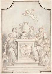 Diseño para una pintura monocroma, Iglesia de Corpus Domini, Bolonia, Italia