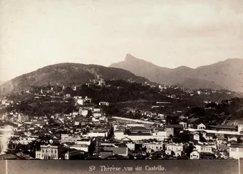 Vista de Santa Teresa en Brasil, c.1880-90 (foto b/n)
