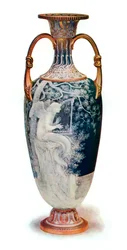 La sirena, jarrón de Minton por Marc-Louis-Emmanuel Solon, 1904