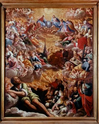 Paraíso - Pintura de Marcantonio Bassetti (1588-1630), Óleo Sobre Lienzo 78X61 CM - Nápoles Museo di Capodimonte