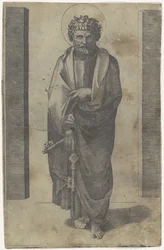 Apóstol Pedro con llaves Cristo y los Apóstoles (título de la serie)