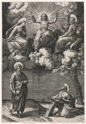 Cristo, la Virgen y San Juan Bautista con los santos Pablo y Catalina