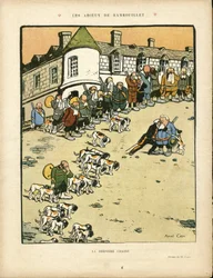 Ilustración de Marcel Capy (1865-1941) en Le Rire, 22/02/13 - Les farewell de Rambouillet - Caza, Presidente de la República, Rambouillet - Fallieres Armand (1841-1931)