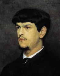 Retrato de Claude Debussy por Marcel Andre Baschet (1862-1941)