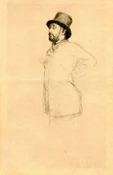 Edgar Degas con sombrero