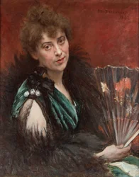 Mujer con abanico, 1892