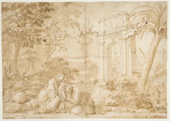 Escena de la huida a Egipto