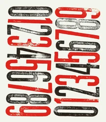 Números, 2014 (impresión xilográfica sobre papel)