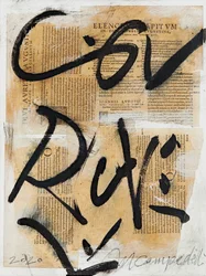 Texto #09, 2020 (collage, técnica mixta sobre lienzo)