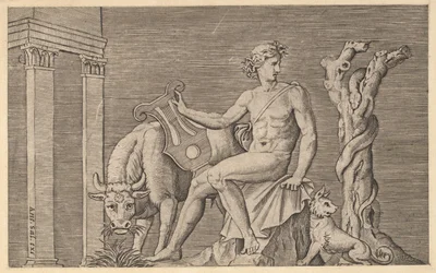 Speculum Romanae Magnificentiae: Apolo cuidando los rebaños de Admeto, siglo XVI