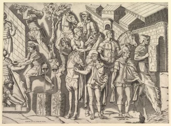 Speculum Romanae Magnificentiae: Jinetes romanos, de la columna de Trajano, siglo XVI