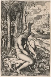 Venus herida por una espina de rosa