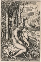 Venus herida por una espina de rosa, c. 1516