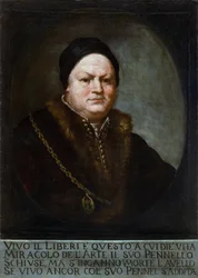 Retrato del pintor Pietro Liberi (1605-1687) - Pintura de Marco Liberi (alrededor de 1640-después de 1687)