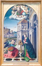 La Anunciación (óleo sobre madera)