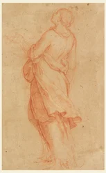 Dibujo, Una joven (Santa María Magdalena bajo la cruz), 1550-75