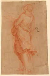 Dibujo, Una joven (Santa María Magdalena bajo la cruz), 1550-75