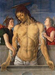 Deposición de Cristo apoyado por ángeles