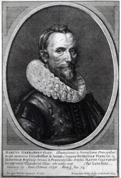 Autorretrato, grabado por Wenceslaus Hollar, 1644