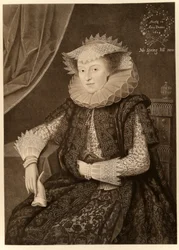 Mary Sidney, Condesa de Pembroke, de James I y VI, impreso por Manzi Joyant & Co. París, 1904