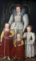 Retrato de Ana, Lady Pope (1561-1625) con sus hijos