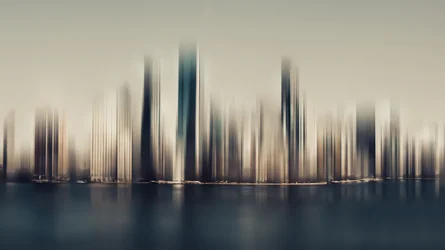 Reflejo abstracto de un paisaje urbano