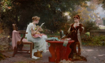 La primera carta de amor (óleo sobre lienzo)