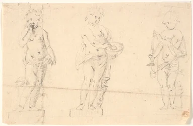 Estudio de tres putti
