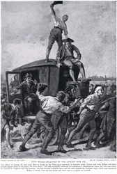 John Wilkes liberado por la mafia de Londres