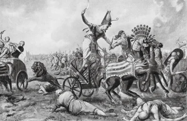 La batalla de Kadesh (litografía)