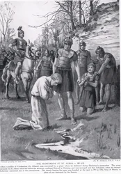 El martirio de San Albán, ilustración de "Hutchinson