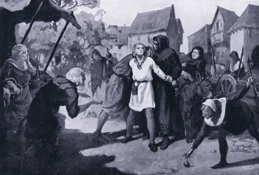 El paje Richards levanta sospechas en el mercado de Erdburg AD1192