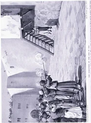 La ejecución del Báb en 1850 d.C. (litografía)