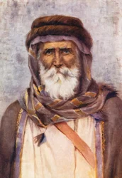 Un jeque druso (litografía en color)