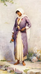 Una mujer drusa (litografía en color)