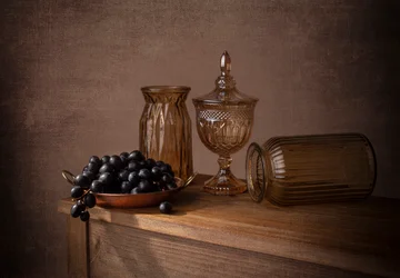 Uvas de cristal ámbar