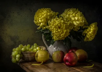 Naturaleza muerta de la cosecha de otoño