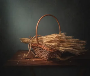 Cesta de trigo dorado