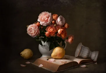 Rosas y peras elegantes