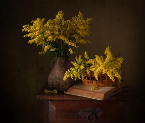 Naturaleza muerta con vara de oro