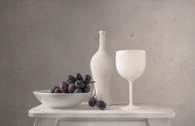 Uvas y vino minimalistas