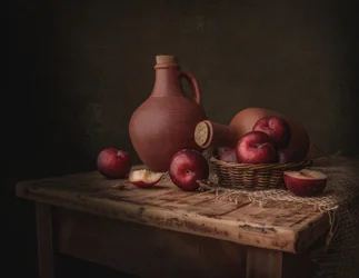 Naturaleza muerta con ciruelas del Viejo Mundo