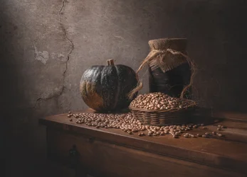 Naturaleza muerta rústica de otoño