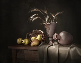 Naturaleza muerta rústica de la cosecha