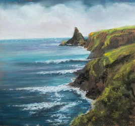 Escena costera de Devonshire