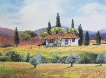 Campo agrícola francés
