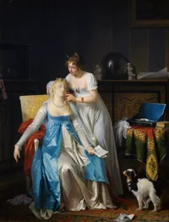 Malas noticias, pintura de Marguerite Gerard (1761-1837), Francia