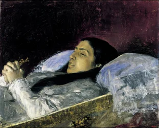 La Srta. Del Castillo en su lecho de muerte